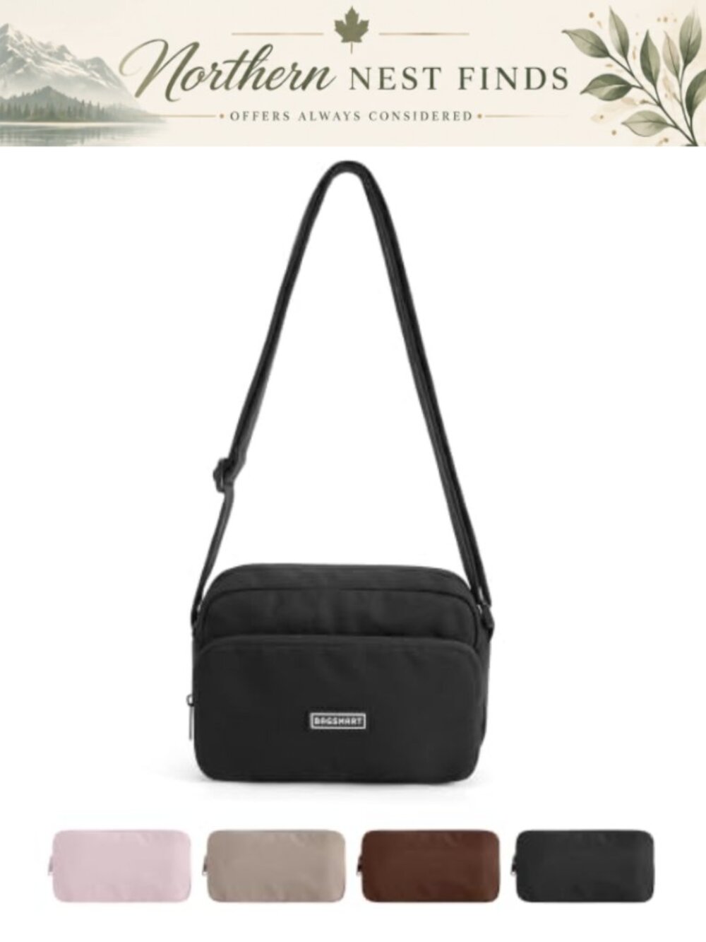 Women's Mini Foldable Crossbody Bag Waterproof Travel Purse Shoulder Bag